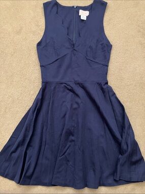 Chic Navy Sleeveless Mini Dress